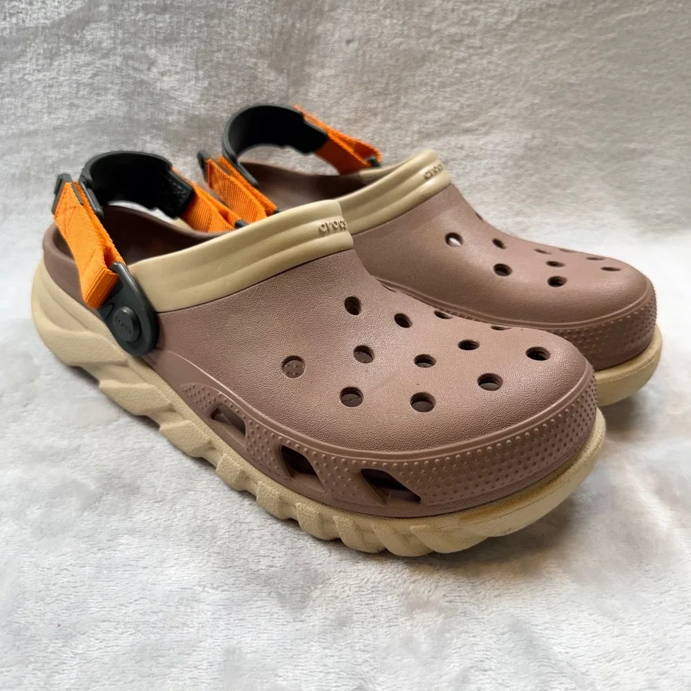 Crocs Clogs Duet Max II Truffle Back Strap Rugged M 8 / W 10 Platform Sandals